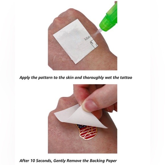 4th of July Temporary Tattoo Set, Waterproof Independence Day Body Stickers - Picture 10 of 13